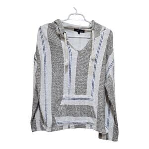 Ocean Drive Baja Stripe Beach Hoodie Pullover L